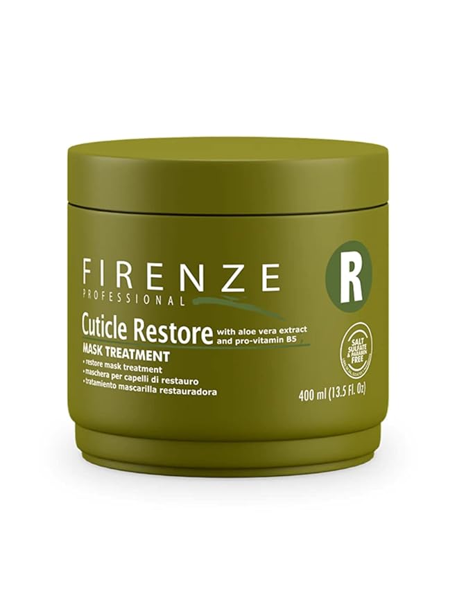 Firenze Professional Cuticle Restore Mask Treatment (salt sulfate & paraben free) 13.5 oz with Free Red Gift Bag