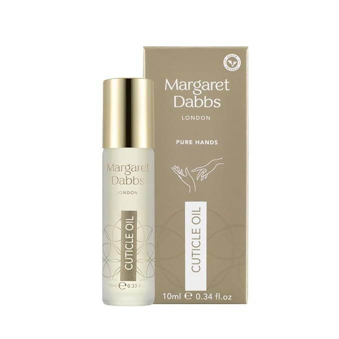 Margaret Dabbs London Pure Cuticle Oil Fast Absorbing Rollerball Oil to Restore Healthy Cuticles with Jojoba Oil and Borage Seed Oil 10ml