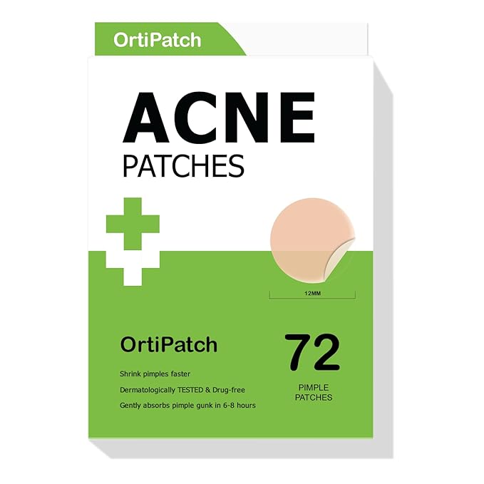 Pimple Patches for Face, Hydrocolloid Acne Patches, Absorb Zits and Blemishes, Invisible Spot Cover, Treatment for Breakouts, Acne Stickers with Salicylic Acid and Tea Tree Oil (72 Count)