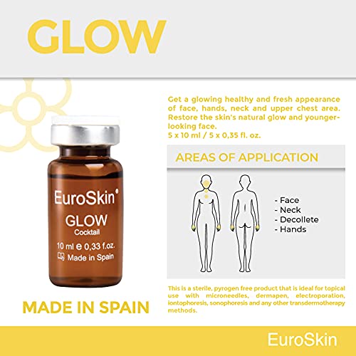 Glow. Get a glowing healthy and fresh appearance of face, hands, neck and upper chest area. Aestheticians' favorite liquid ampules. Ampollas liquidas favorita por las esteticistas.