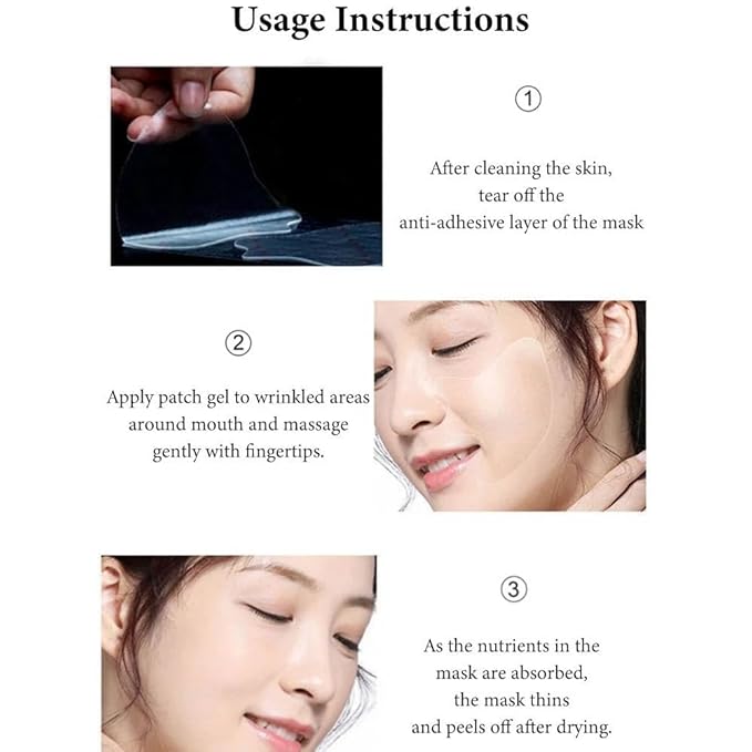 Microcrystalline Nasolabial Folds Removal Mask, Hyaluronic Acid Microcrystalline Lifting Decree Patch, Face Wrinkle Removal Mask, Microcrystalline Lifting Mask, for Reduce Fine Lines(2 boxes/10 pairs)