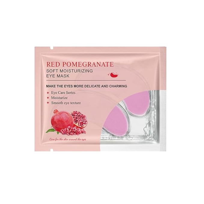 30Pcs Lip Mask Under Eye Masks Patches,Crystal Collagen Hydrating Moisturizing Smoothing Lips Gel Pads for Puffy Eyes Bags,Dark Circles,Puffiness,Fine Lines,Wrinkles,Anti-Aging Red Pomegranate
