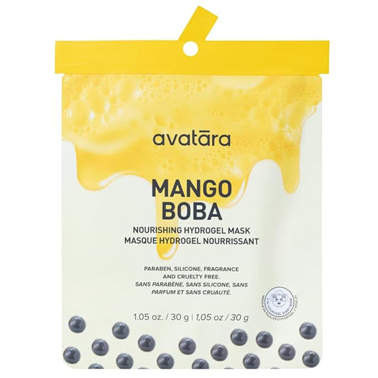 Avatara Mango Boba Nourishing Hydrogel Mask, 2-Piece Hydrating, 30 g, 1-Pack