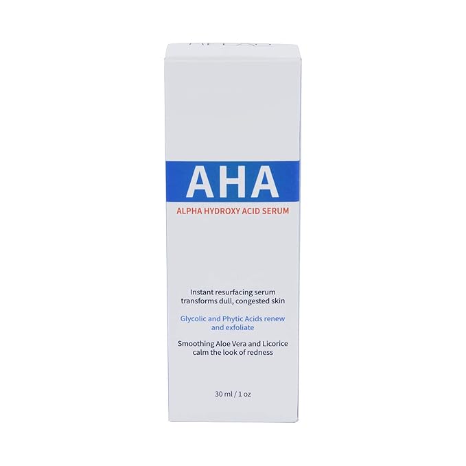 AHA Alpha Hydroxy Acid Serum Renewal Serum, Instand Resurfacing Serum Transforms Dull Congested Skin, Exfoliate Serum, 30ml