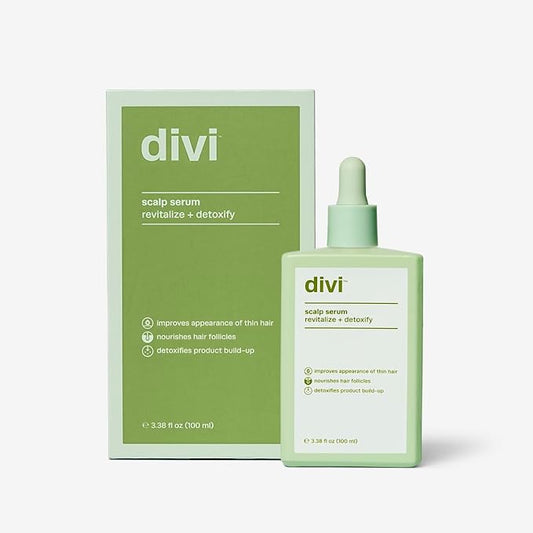 Divi Hair Scalp Serum for Women and Men - Revitalize and Balance Your Scalp - Improves Appearance of Thinning Hair, Nourishes the Scalp and Helps Remove Product and Oil Buildup, 100ml