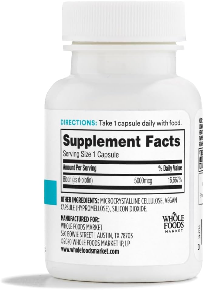 365 by Whole Foods Market, Biotin 5000MCG, 60 Count