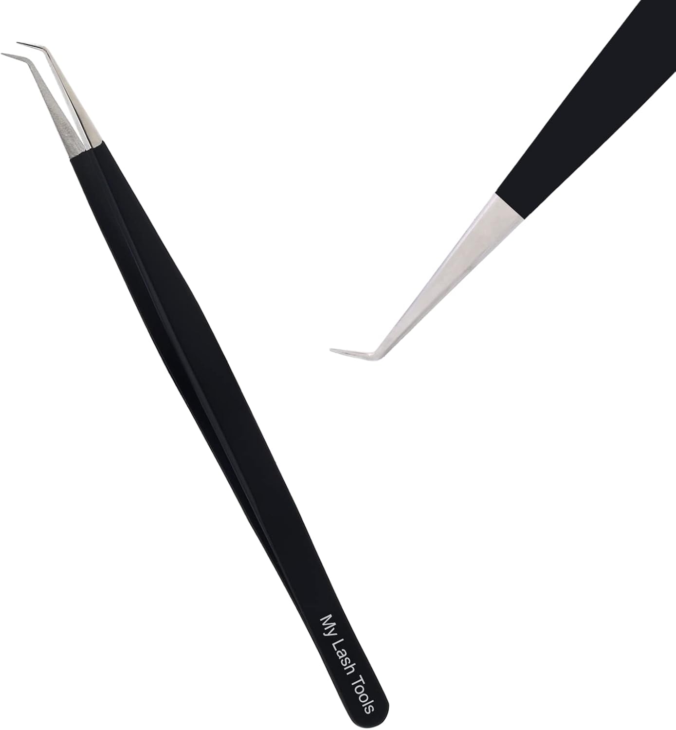 Isolation Lash Tweezers for Eyelash Extension Tweezer for Isolation Lash Extensions 14cm, Best for Individual Isolation & Classic Lashes Japanese Stainless Steel Matte Black)