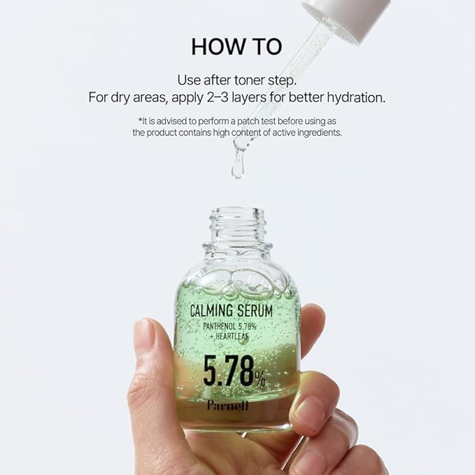 Parnell Panthenol 5.78% | 30ml / 1.01 fl.oz. | Heartleaf Calming Serum, soothing & moisturizing serum, korea skin care, korea beauty