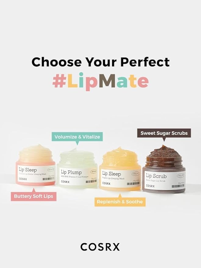 COSRX Lip Care Balm for Dry Chapped Lips, Enriched with Shea Butter, Sleeping Mask, Korean Skin Care, Animal Testing-Free, Artificial Fragrance-Free, Parabens-Free (Lip Scrub)