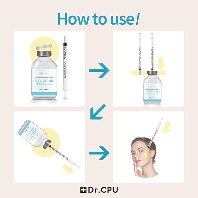 Hyaluronic moisturizer ampoule dry skin face neck woman hyaluronic acid hydrating serum Korean Beauty skincare 1.69oz