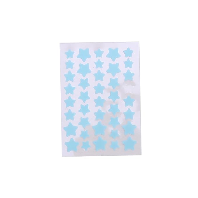 10 Sheets/Pack (400 Capsules) Pimple Patches for Face,Hydrocolloid Acne Patches Star Pimple Patches for Healing,Cute Star Face Stickers Zit Patch,Pore Cleansing Strips,Treatments and Masks (Blue)