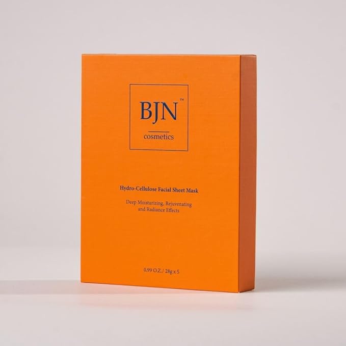 Luxury (5pack) Hydro Cellulose Lotion Facial Sheet Masks for Skin Care & Beauty - Natural Ingredients for Deep Hydration, Moisturizing, Rejuvenation, and Radiance