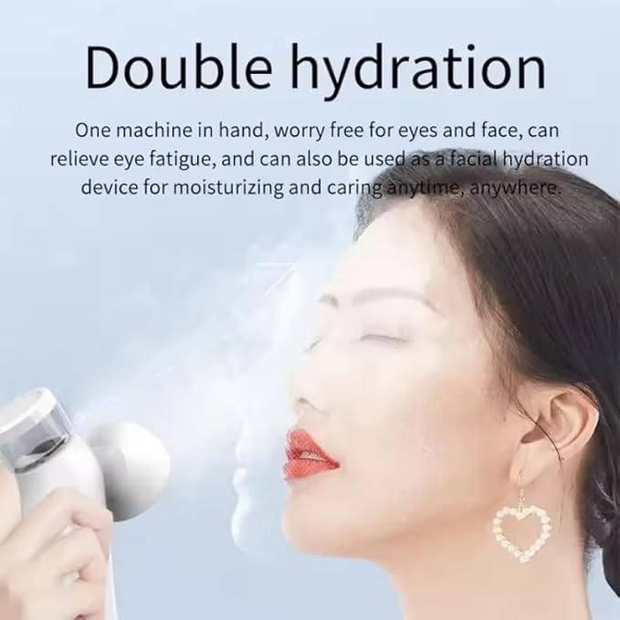 Rechargeable Eye Steamer for Dry Eye Relief, Upgraded Nano Mist Steam Sprayer, Heated Therapy for Moisturizing & Cleaning, Portable Eye & Face Hydration Soother