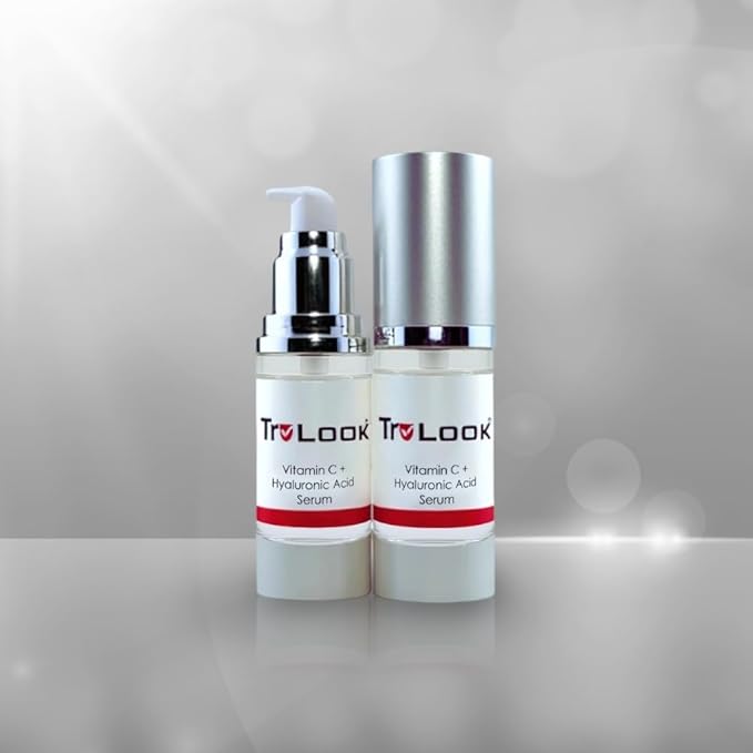 Vitamin C + hyaluronic Acid Serum, Anti Aging, Anti Wrinkle, Improves Dark Spots, Tone, & Fine Lines Made is USA
