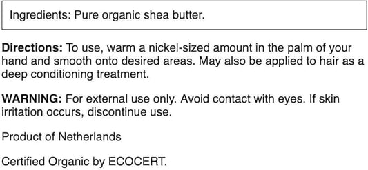 Swanson 100% Certified Organic East African Shea Butter 4 fl Ounce (118 ml) Solid Oil (2 Pack)