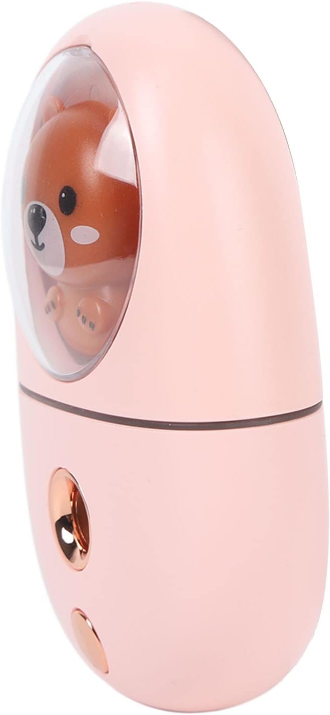 Facial Mist Sprayer, Cute Animal Mini Face Steamer Portable Facial Mist Sprayer Facial Steamer for Travelling 35ml 500mah ()
