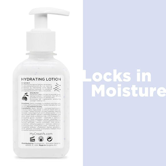 Hydrating Lotion for Dry Hands, Nails, and Cuticles, 8.5 fl. oz., Daily Moisturizing Skincare for Soft, Sensitive Skin with Shea Butter and Ceramides