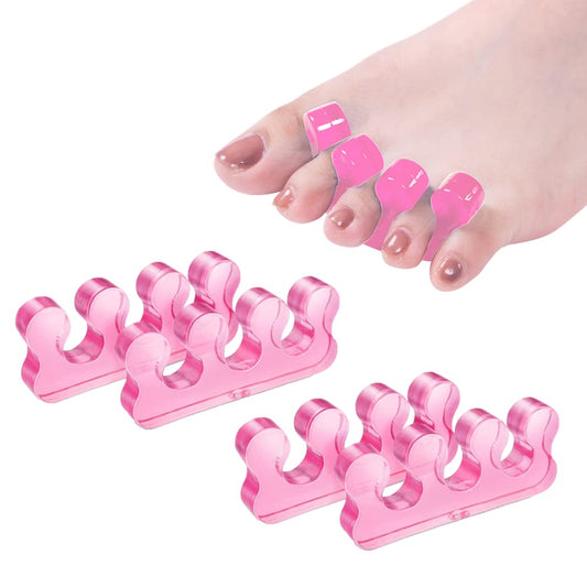 Pedicure Toe Separators for Bunion Relief & Nail Polish Application - Orthopedic Gel Toenail Dividers, Repeatable & Washable Toe Spacers for Toenail Separation