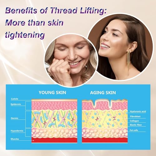 PCL Threads for Face Mono Screw Type 26G60MM PCL Threads for Face & Body Lift Smoothing of Wrinkles with Sharp Tips 20pcs Long Lasting Tighten Skin and Firming