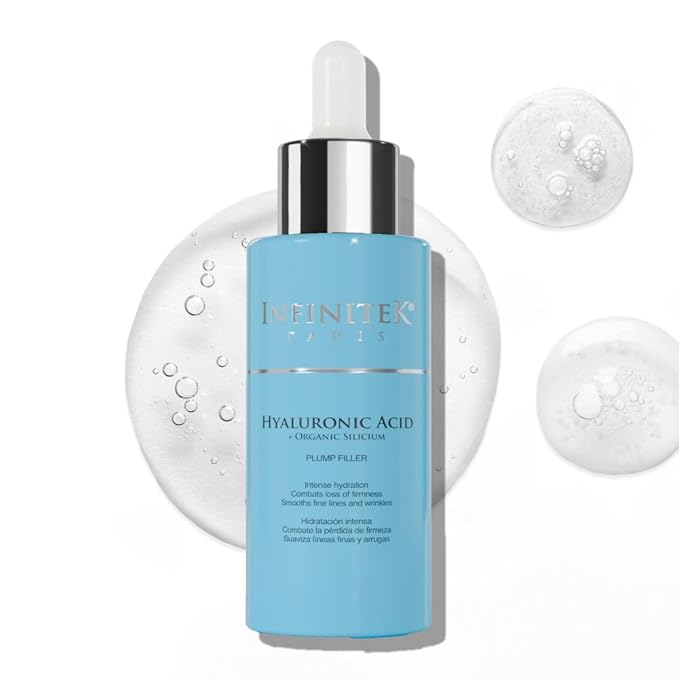 Infinitek Paris Skin Care Organic Facial Hyaluronic Acid Serum - 1 Fl Oz, Hydrating Face Serum - Premium Anti-Aging Moisturizer Hyaluronic Acid with Organic Silicon for Radiant Skin