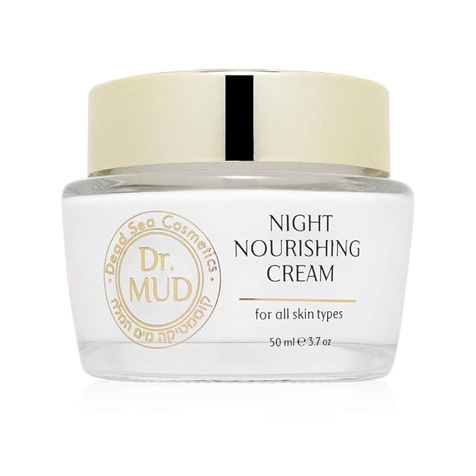 Dr. Mud Night Nourishing Cream – Hydrating Overnight Face Cream with Dead Sea Minerals, Collagen & Natural Plant Extracts – Paraben Free Daily Anti-Aging Facial Moisturizer for All Skin Types, 50ml