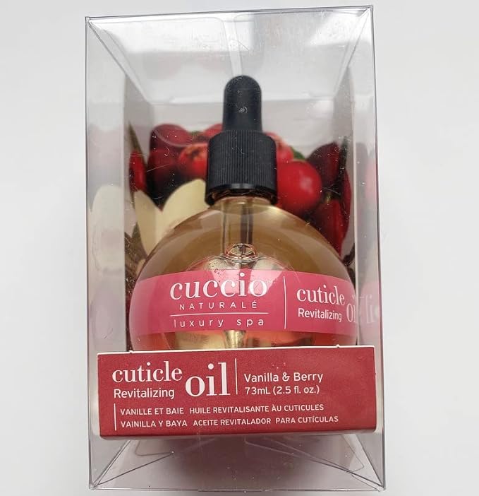 Cuccio Naturale Cuticle Oil - Vanilla & Berry Revitalizing Hydrator - Repair Skin & Nails - Paraben & Cruelty-Free - 2.5 Oz (Pack of 2)