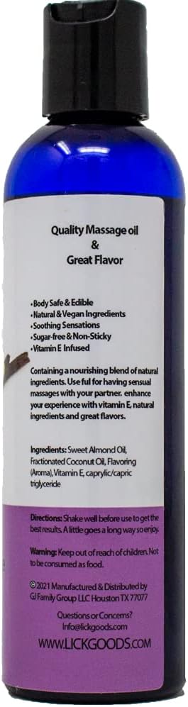 Vanilla Flavored Massage Oil for Massage Therapy - Relaxing Muscle Massage for Men and Women with Natural Vitamin e Oil with Aromatherapy Oils for Skin use - Essential moisturizing Body Oils 4 oz