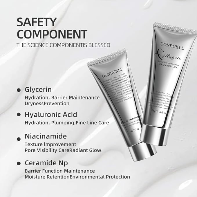 Hydrolyzed Collagen Night Wrapping Mask - 2.64 fl.oz | Overnight Peel Off for Elasticity, Hydration & Tight Skin | Reduce Sagging & Dullness