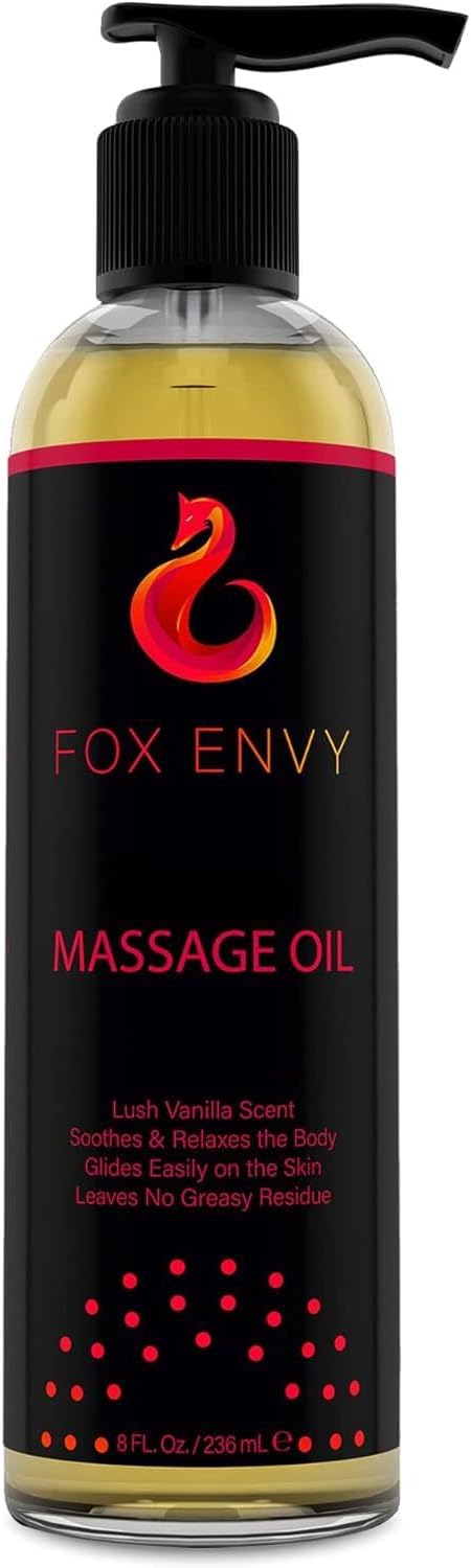 Body Massage Oil: Massage Oil for Massage Therapy, Premium Massaging Oil-Lush Vanilla Scent with Jojoba & Coconut Massage Oil, Therapeutic Massage, Oil 1Bottle, 8 fl oz