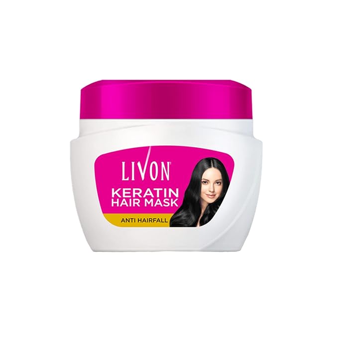 Livon Keratin Anti-Hair Fall Hair Mask | Conditioning Treatment for Healthy, Smooth & Shinier Hair | All Hair Types | 15.2 Fl.oz.