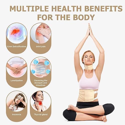 Castor Oil Pack, 8-Piece Reusable Organic Castor Oil Pack Kit, Suitable for Chest, Neck, Waist, Back, and Knees, Customizable Pressure Sticker Flexible Tape, Machine Washable