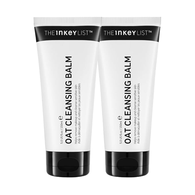 The INKEY List Oat Cleansing Balm Duo, Rich Balm Removes Makeup and Impurities, Reduces Redness, 5.0 fl oz (2 Pack)