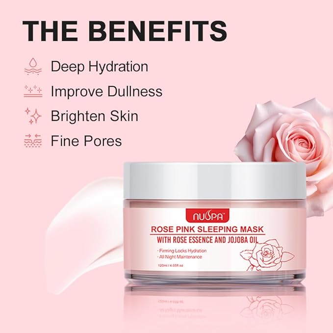 Organic Rose Face Clay Mask, Wash Off Repairing Facial Mask Skincare,Anti Wrinkle Remove Dark Circle Foot Facial Skin Care Treatmet for Women,Men Daily