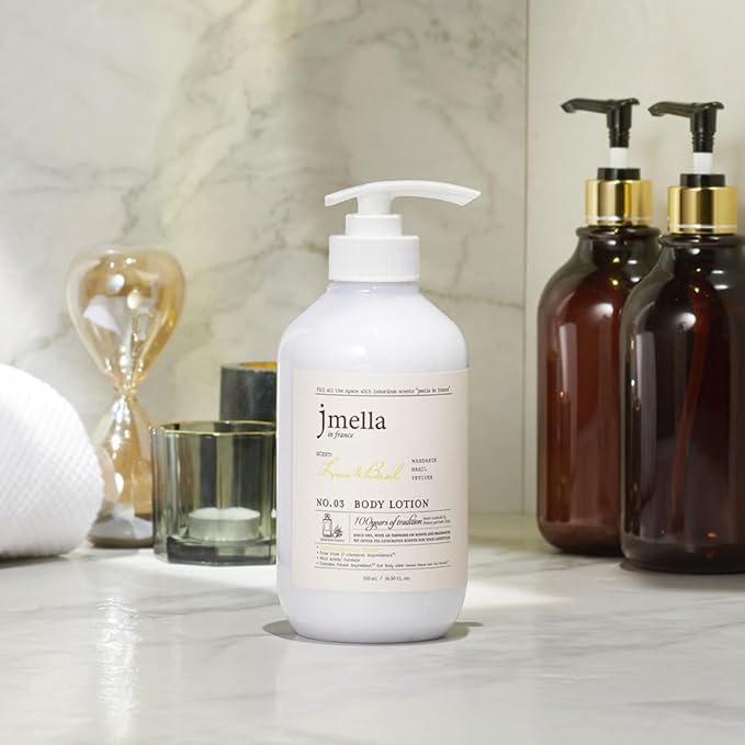 Jmella in france Lime and Basil Body Lotion -Made by French Performer- Chemical free-17 types of amino acid complex-16.9 FL oz