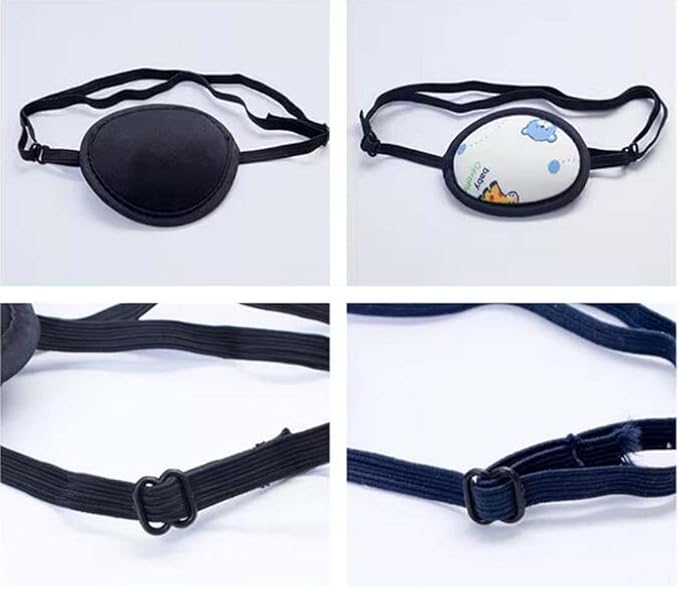 Black Protect Eye Patch Satin Single Eye Patch Lazy Eye Amblyopia Strabismus Eye Masks