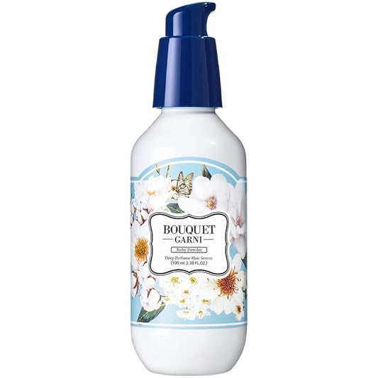 Bouquet Garni Deep Perfume Hair Serum Baby Scent Fragrance - Anti-Frizz Hair, Quick Absorption, Long-lasting (Containing Amino acids, Proteins, Hyaluronic Acids, Vegan Oils) - 3.4 oz