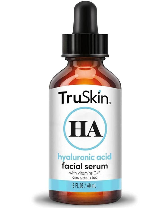 TruSkin Hyaluronic Acid Serum for Face + 7 Ultra Hydrating Ingredients – Best Face Serum for Moisturizing, Visibly Plumping Skin & Smoothing the Look of Fine Lines, 2 fl oz