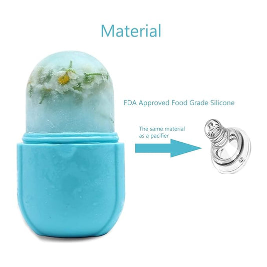 Upgraded Silicone Ice Roller for Face Massage and Skin Care - Facial Beauty Tool for Eyes, Gua Sha and Cooling