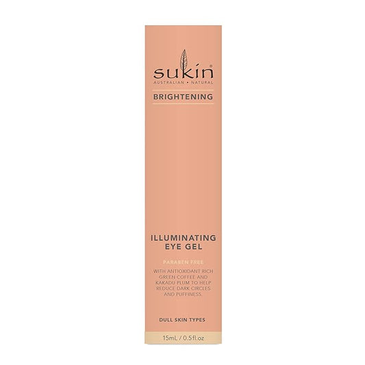 Sukin Brightening Illuminating Eye Gel with Green Coffee & Kakadu Plum, 0.5 Ounce