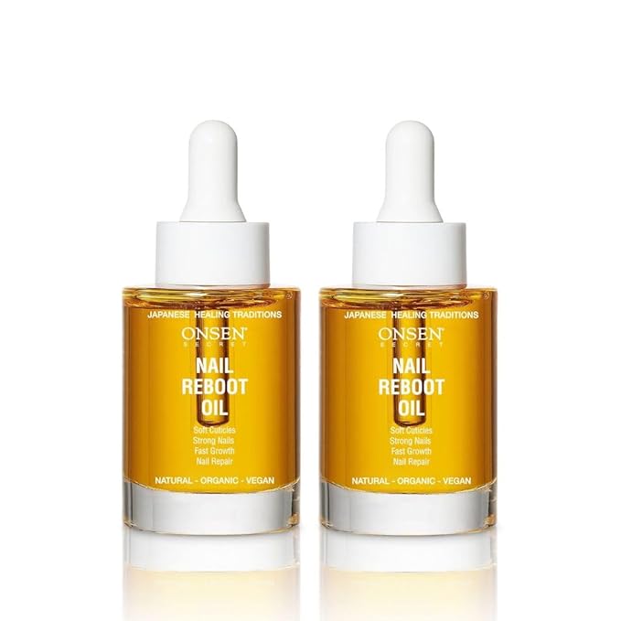 Organic Cuticle Oil for Nails - USA Made - Japanese Treatment for Damaged Nails - Natural Nail Cuticle Repair - Visible Results For Perfect Results - Nail Strengthener and Growth Reboot Oil 2x30ml