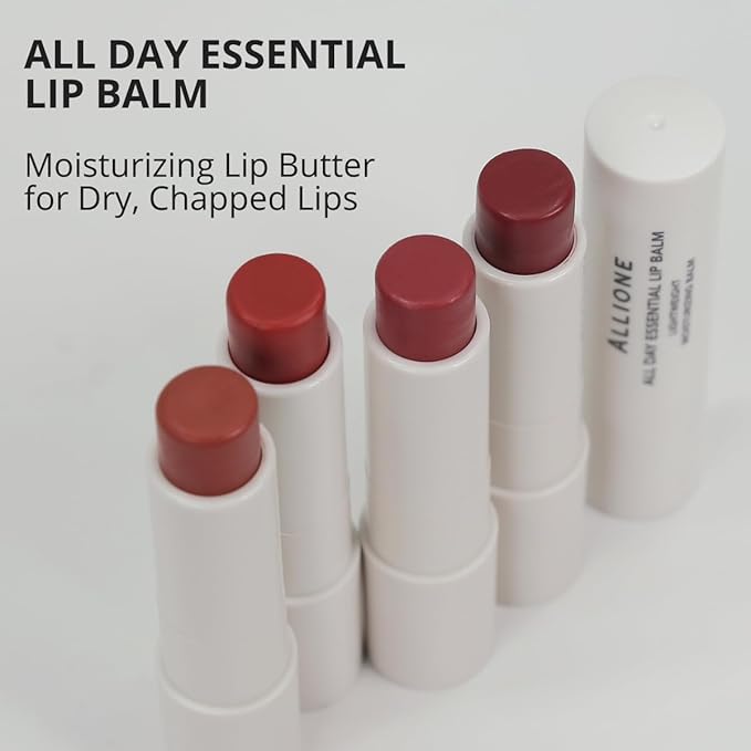 All Day Essential Tinted Lip Balm 04 Allure Rose | Natural Gloss Finish, Moisturizing Lip Care, Deep Nourishing Plant-Based Chapstick, Hydrating Lip Butter for Dry Cracked Chapped Lips