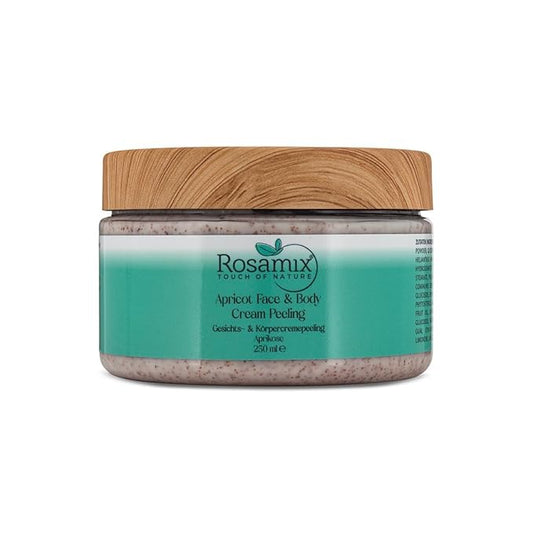 Deep Exfoliating Body Scrub Gentle - Apricot Face and Body Scrub Peeling - Body Polish Exfoliating Scrub Cream with shea butter and vitamins E and C