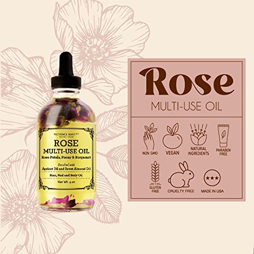 Provence Beauty Rose Multi-Use Oil for Face, Body and Hair & Active REWIND Facial Oil