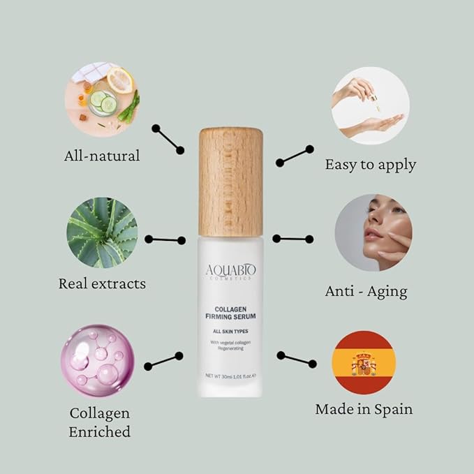 AquaBio Face Lifting Cream with Powerful Peptides and Vegan Collagen for Firming and Natural Glow - Eco-Friendly, Cruelty-Free Skin Care with Hydrating Botanicals. Made in Spain.