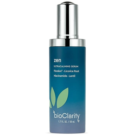 BioClarity Zen Ultra-Calming Serum | Ultracalming Serum for Redness-Prone Skin | 100% Vegan | Calm, Soothe, and Soften Face | Contains Floralux Naturally made from Chlorophyll | 1.7 fl. oz.