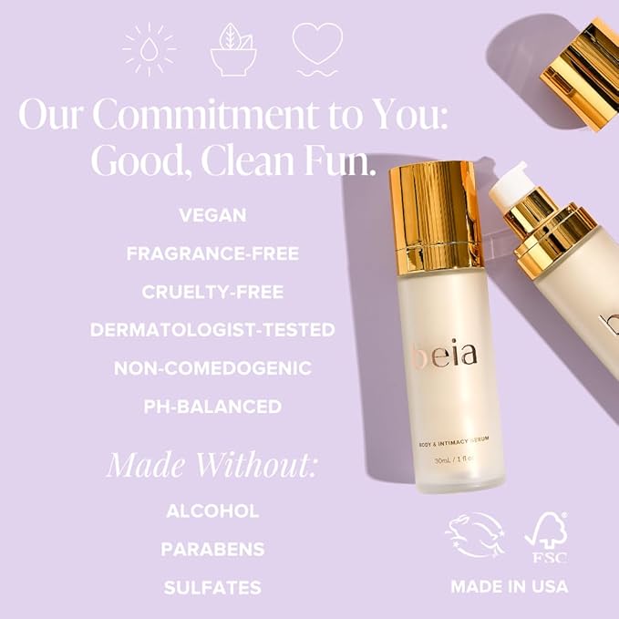 Beia Coconut Oil for Skin - Body Massage Oil for Date Night - Soothing & Safe to Use for Women - Hydrating Moisturizer for Glowy Skin - Dermatologist Tested Fragrance Free-1 Fl Oz