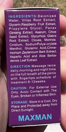 Massage Oil Enlargement Oil Increase Enlarge Gel Thicker Longer Stronger Large Size Enlarger Cream BLSEX for Men (MX-PUR)