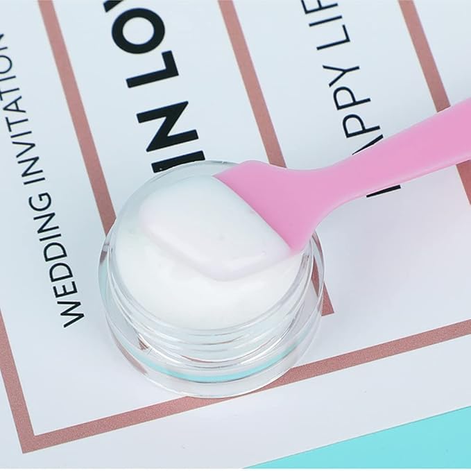 AKOAK 30 Pieces Mini Makeup Spatula, Professional Plastic Face Cream Mask Churn, Skin Care Cream Spoon DIY Mix and Sample for Home Salons