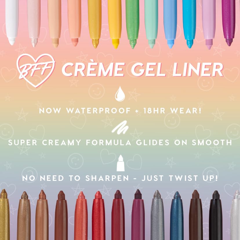 ColourPop BFF Crème Gel Liner - Waterproof Gel Eyeliner Pen with a High-Pigment & Buildable Formula - Colored Eyeliner with 18-Hour Wear - Swerve (0.01 oz)