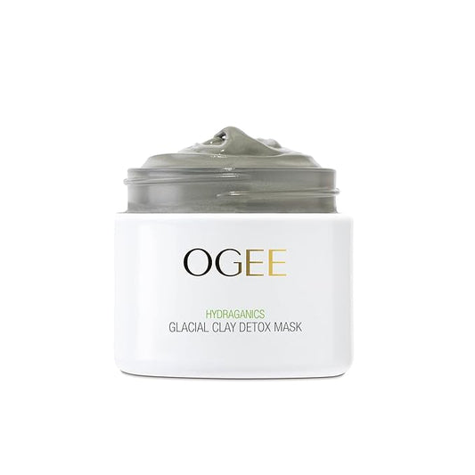 Ogee Double Mask Bundle - Indigo Dream Renewal Cream Face Moisturizer & Glacial Clay Detox Mask for Face